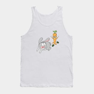 Run, fluffy tail! Isolated no background Tank Top